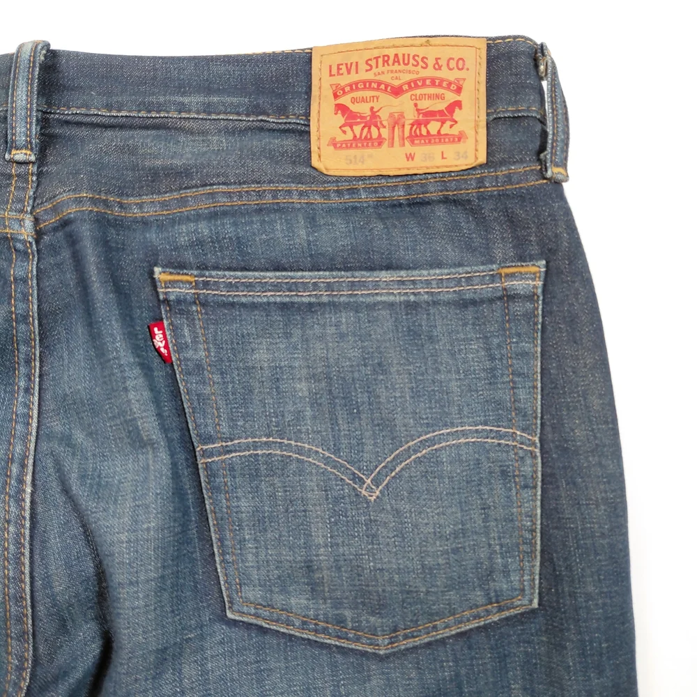 Levi's 514 Men’s Jeans 100% Cotton Blue 36x34